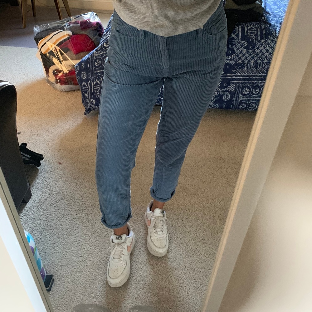 PacSun Blue Corduroy Mom Jeans